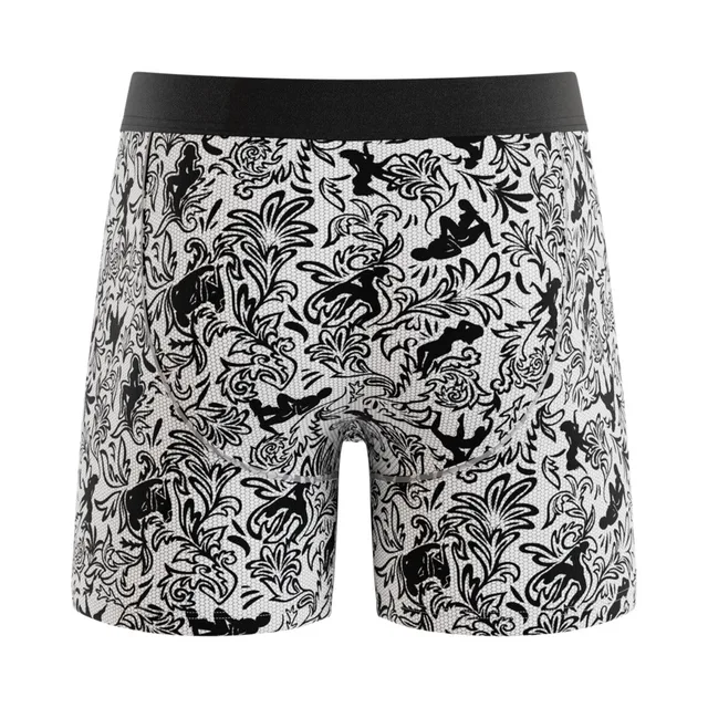 Rear view of size S Racy & Lacy patterned boxer briefs
