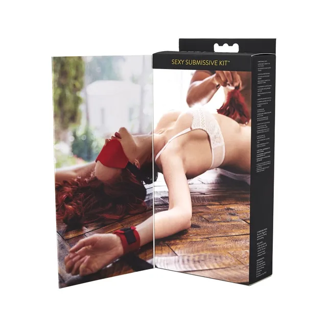 Open Sportsheets Submissive Kit box with red blindfold pictured