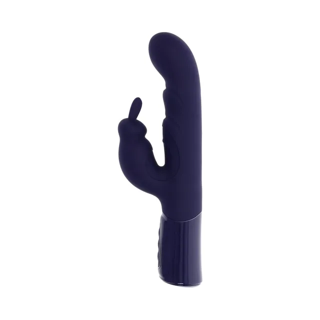 Left three-quarter view of purple Evolved Big Deal vibrator