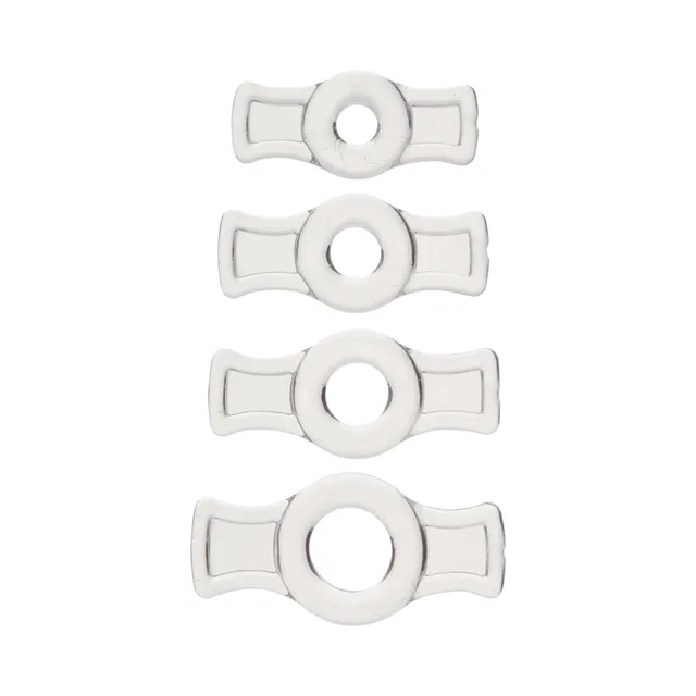 TitanMen Clear Ring Set four loose clear rings in graduated diameters