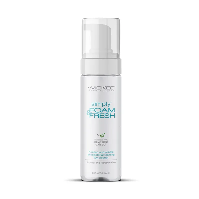 Wicked Simply Foam and Fresh white 7 oz pump bottle front