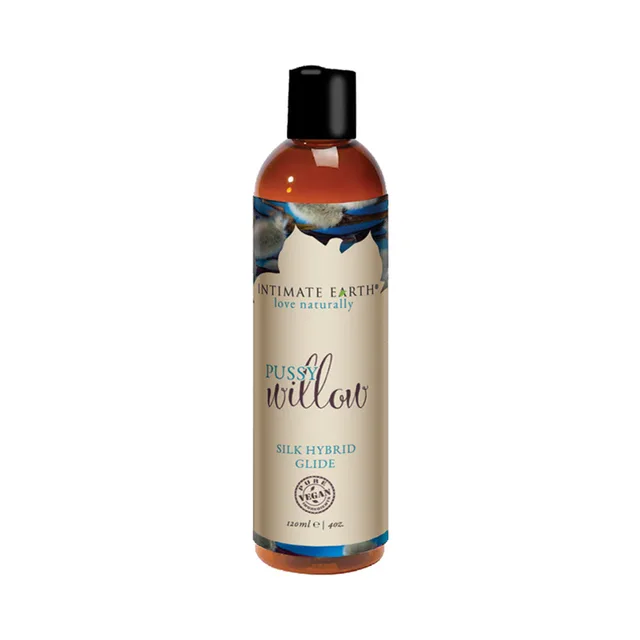 Intimate Earth Pussy Willow clear hybrid lubricant 4 oz bottle