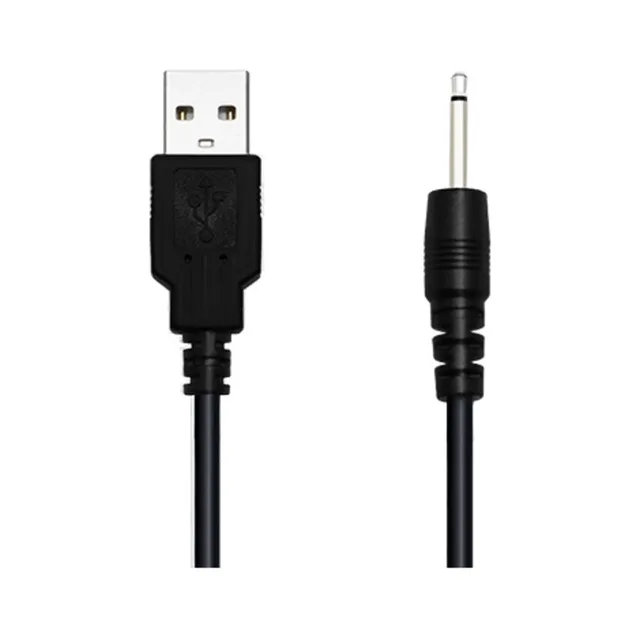 Black Lovense charging cable with USB-A plug and slim pin connector