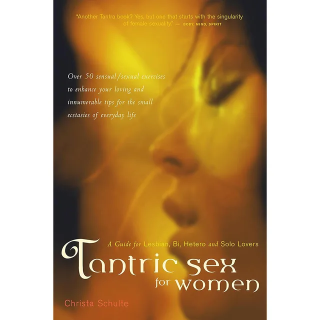 Tantric Sex for Women paperback cover with amber abstract figure and gold title