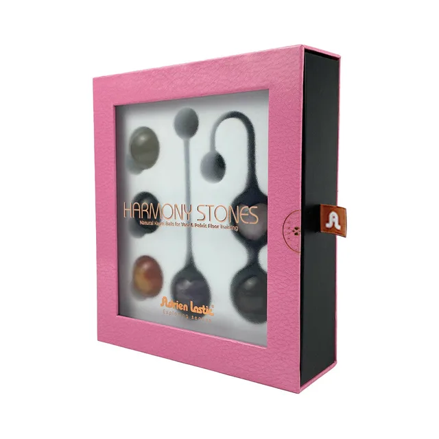 Adrien Lastic Harmony Stones black set in pink window box