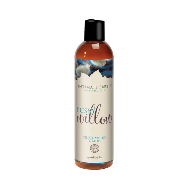 Intimate Earth Pussy Willow clear hybrid lubricant 8 oz bottle