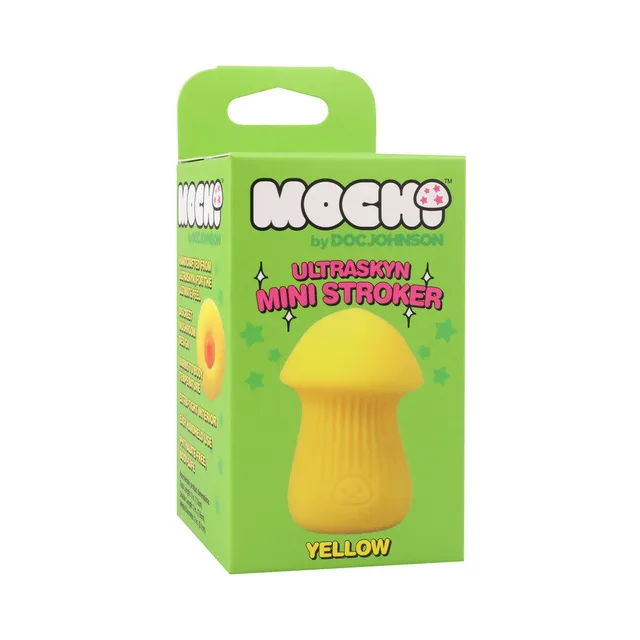 Mochi yellow ULTRASKYN mini stroker in green retail box