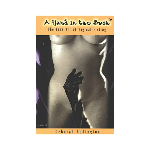 A Hand in the Bush book cover with black glove silhouette and cropped torso photograph