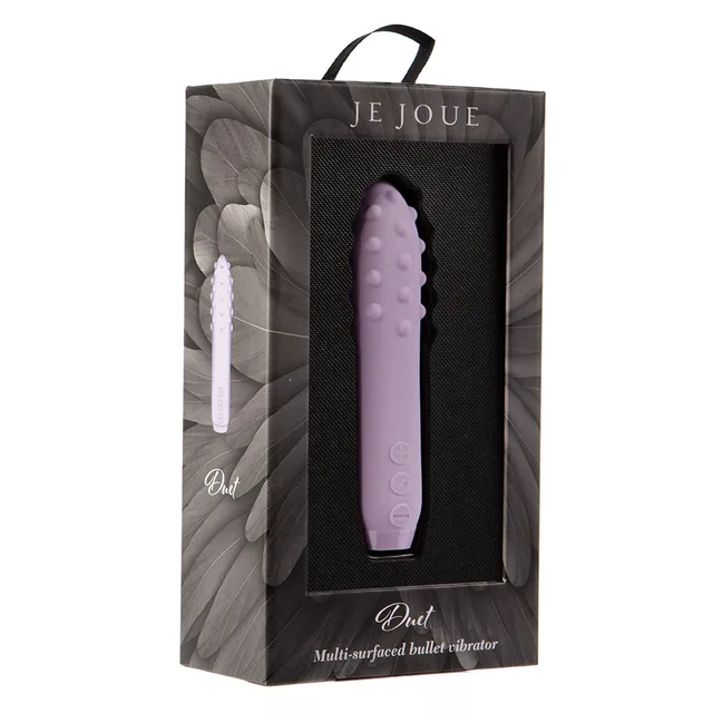 Je Joue Duet lilac textured vibrator in retail box