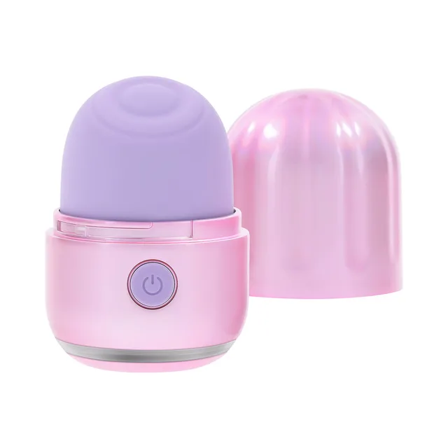 Pink mini wand with lavender head and metallic cover