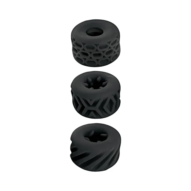 Super Stretchy Stroker Rings 3 Pack Black