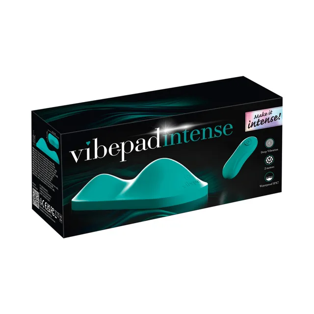 Vibepad Intense teal dual-mound vibration cushion retail box