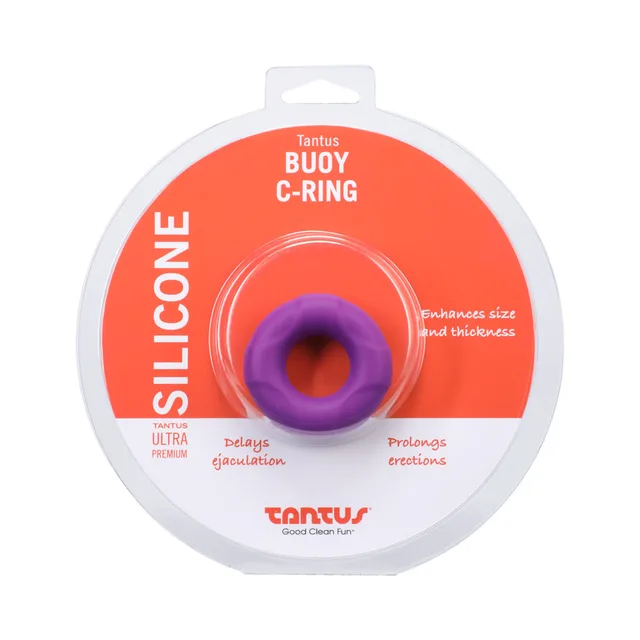 Tantus Buoy Medium Lilac silicone C-ring package