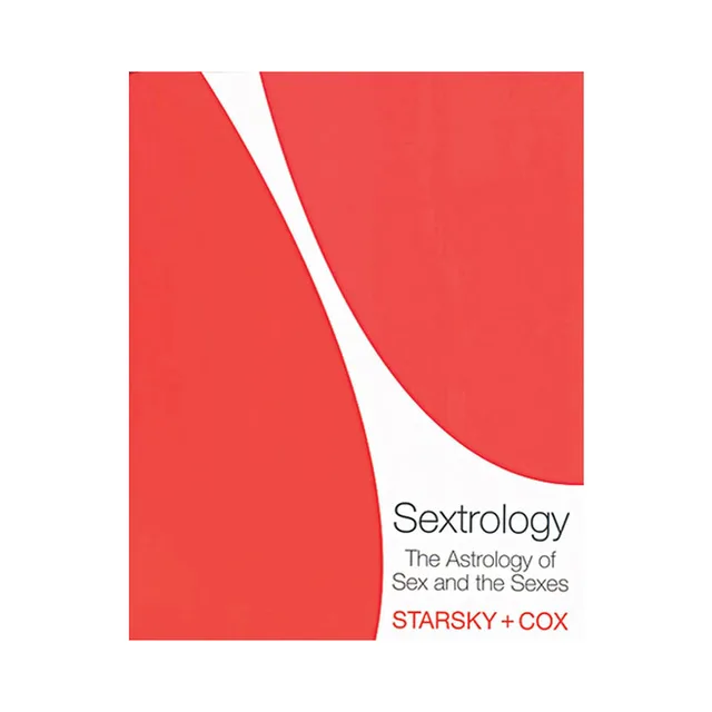 red and white Sextrology cover with Astrology of Sex and the Sexes subtitle