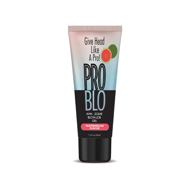 ProBlo Watermelon 1.5 oz pink and blue tube with black cap