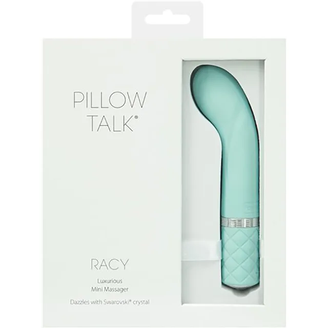 BMS Pillow Talk Racy teal mini massager in window box