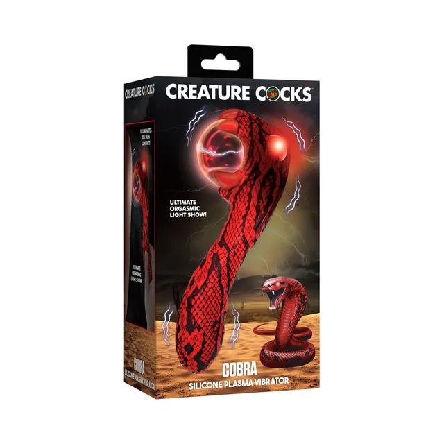 Creature Cocks Cobra Scepter red vibrator in dark retail box