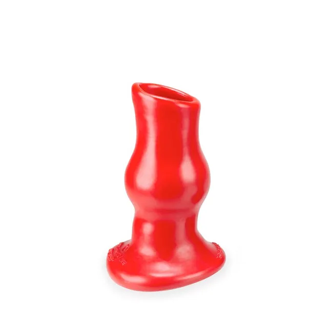OxBalls Pighole Deep 1 Small Red Hollow Plug upright