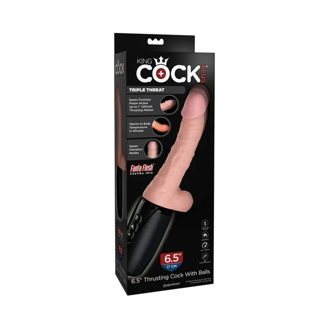Pipedream King Cock Plus 6.5-inch vibrator retail box