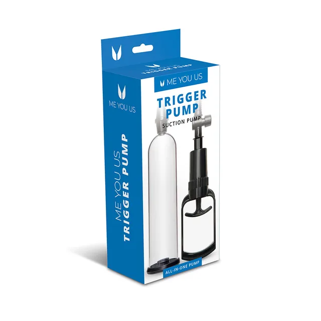 Me You Us Trigger Pump in tall blue retail box