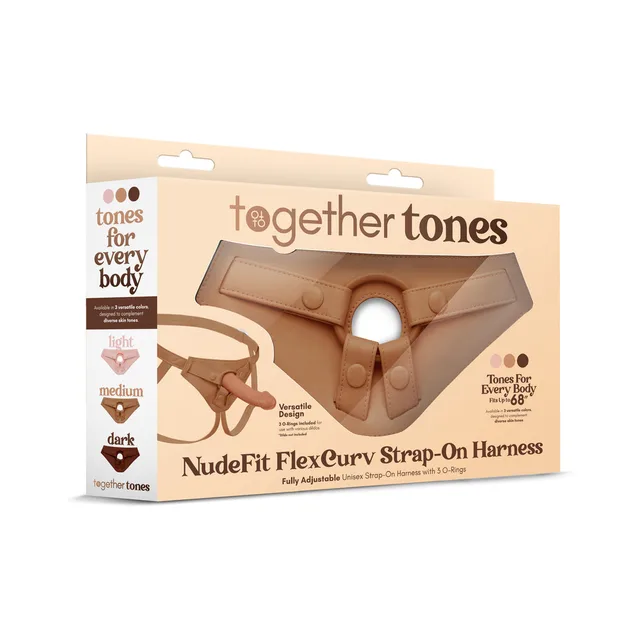 Together Toy NudeFit FlexCurv tan strap-on harness with retail package