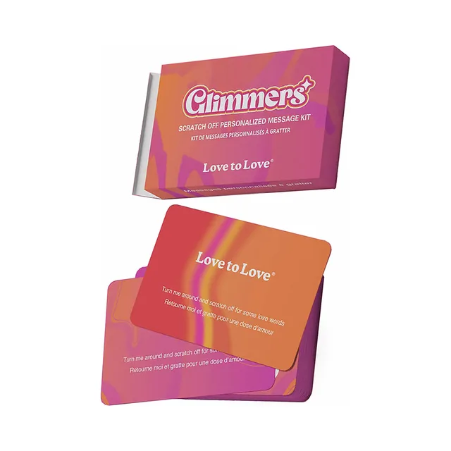 Glimmers personalized scratch-off message cards and storage box
