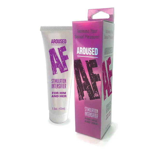 Little Genie Aroused AF 1.5 fl oz white tube and pink box