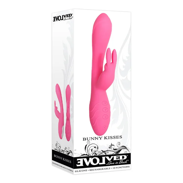 Pink Evolved Bunny Kisses rabbit vibrator retail box