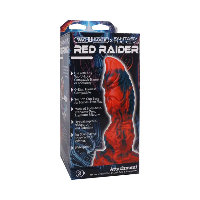 Fantasy Fuckers Red Raider red-and-black attachment in box