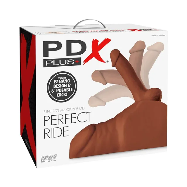 PDX Plus Perfect Ride brown masturbator retail box