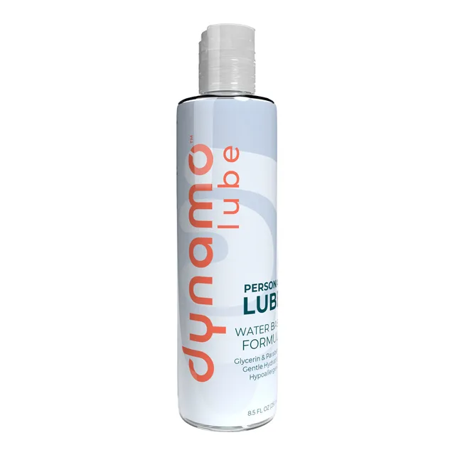 Dynamo water-based personal lubricant 8.5 oz white bottle