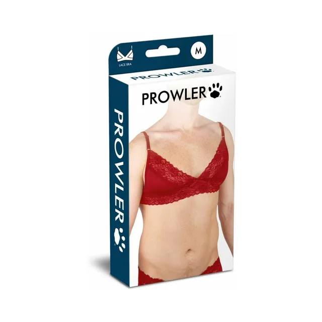 Prowler medium red lace bra in size-M display box