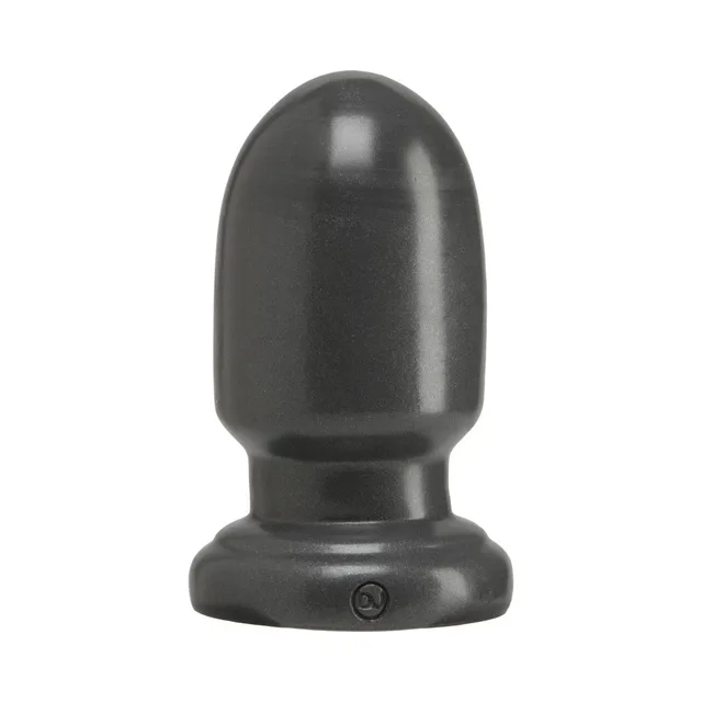Doc Johnson Shellshock Small gray rounded plug with wide flat base