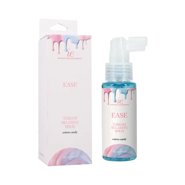 Ease Cotton Candy 2 oz pump spray beside pink-drip carton