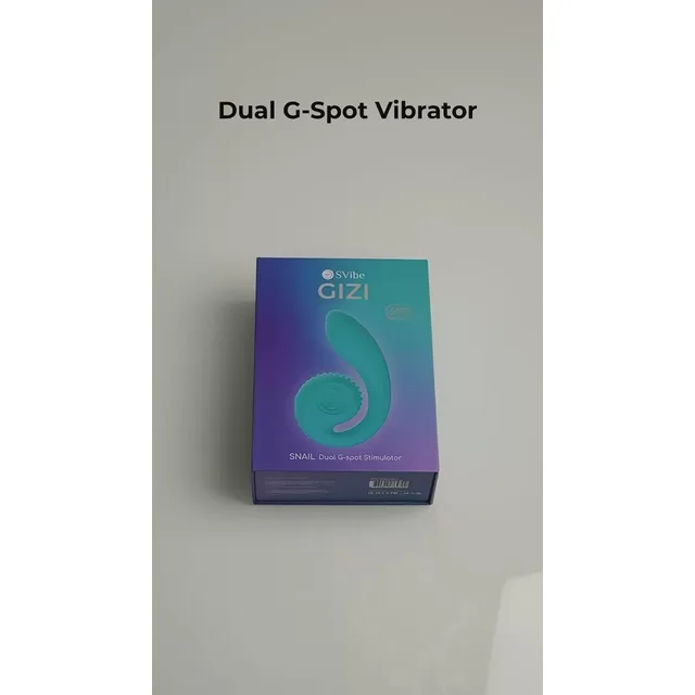 SVibe Gizi Snail retail box photographed upright on a gray surface