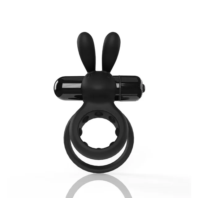 Front view of black Ohare ears bullet and double rings
