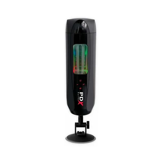 Upright black Ultimate Milker 2 with clear window and suction base