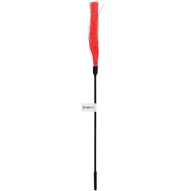 Sex and Mischief Red Rubber Tickler full tickler with red silicone strand bundle