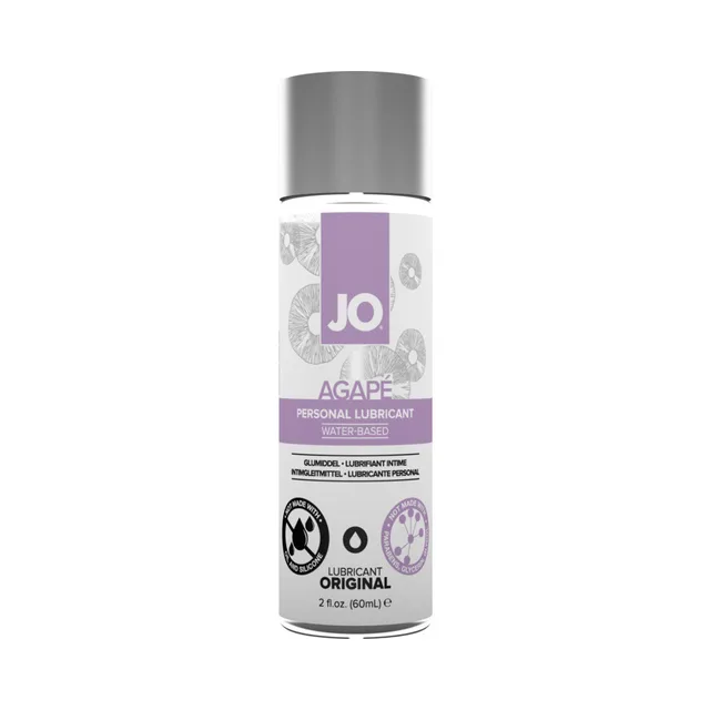 System JO Agape Original 2 oz silver pump bottle front