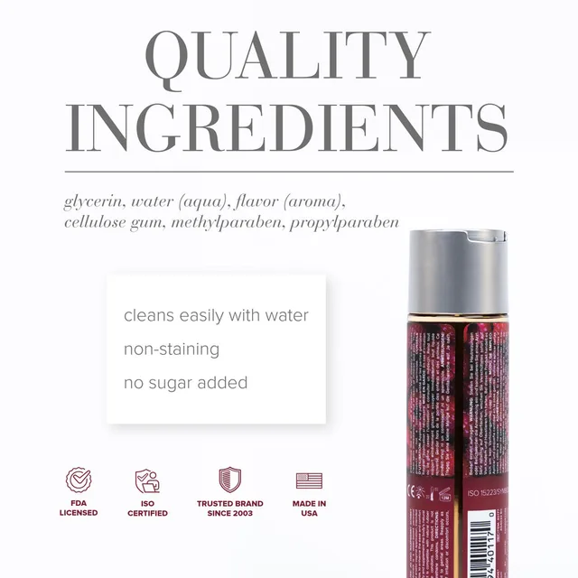 System JO H2O Raspberry Sorbet rear bottle and ingredient graphic