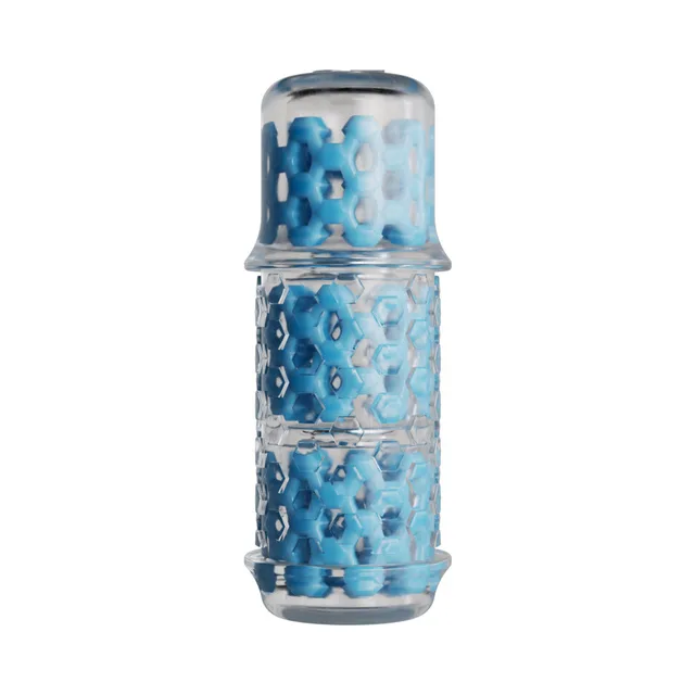 The Handy Core Sleeve with blue texture inside clear shell