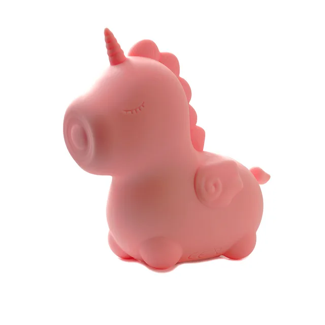 Creative Conceptions Unihorn Heart Throb pink unicorn vibrator front side product view