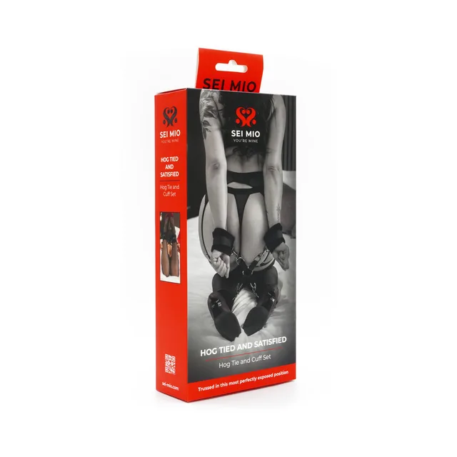 SEI MIO Hogtied and Satisfied hog-tie cuff set retail box