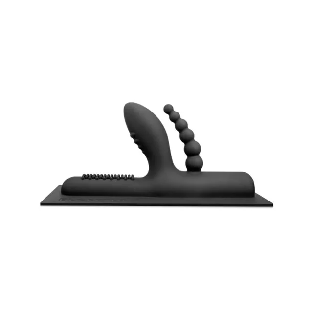 Side profile of black Cowgirl Buckwild double silicone attachment
