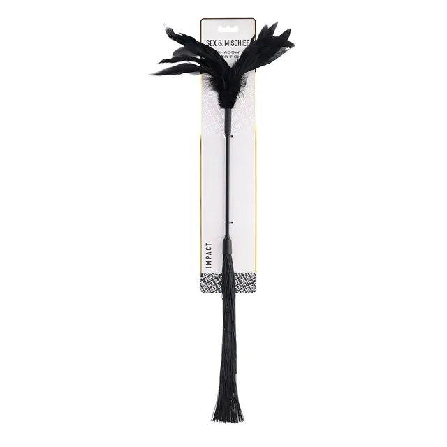 Sportsheets Shadow black feather and silicone tickler front retail package
