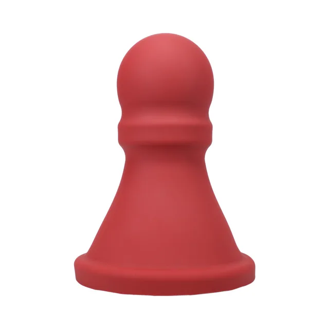 Front view of Ruby Tantus Pawn with round top and wide flared base