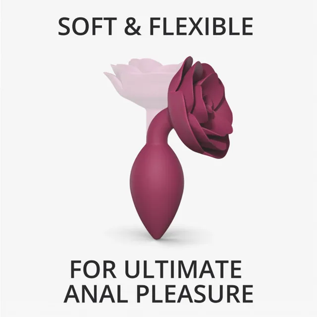 Side profile of plum plug with layered rose-shaped base