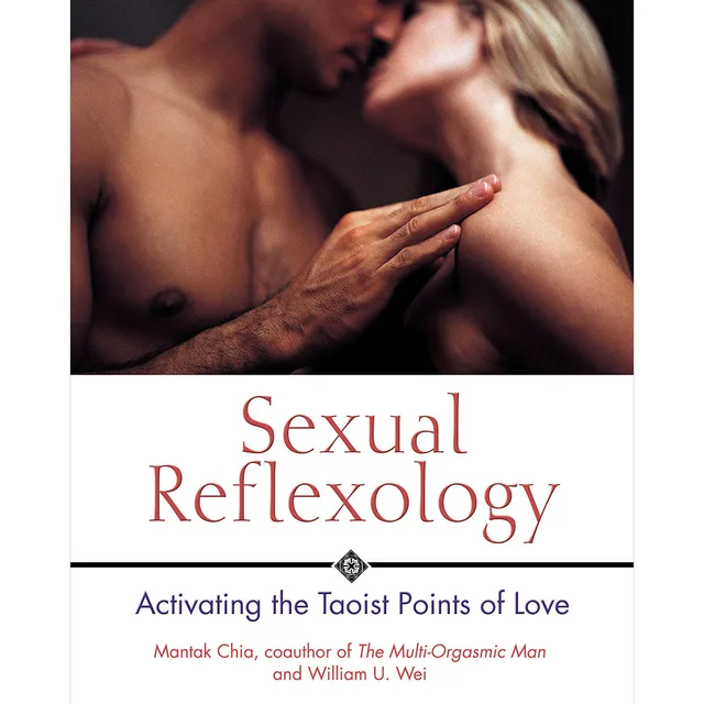 Sexual Reflexology cover with cropped couple photograph and burgundy title