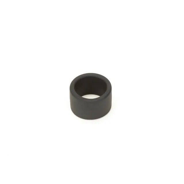 Angled view of medium black Prowler RED silicone ball stretcher