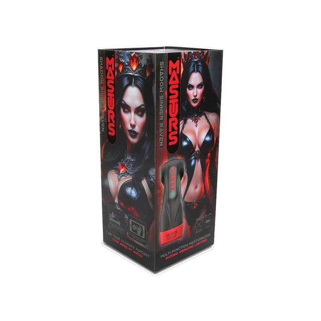 Masturs Raven black masturbator in illustrated Shadow Sinner box